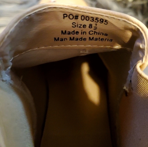 Journee Collection Womens Rorke Booties-Block Heel- Nude Size 8.5- - Picture 4 of 4